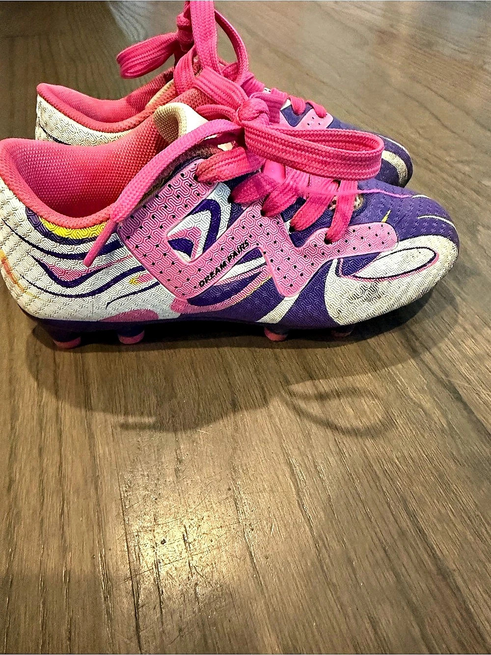 Dream Pairs Girls Soccer Cleats Purple & Pink US 10